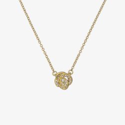 Ted Baker Florita Gold Tone Cubic Zirconia Flower Necklace TBJ3846-02-02