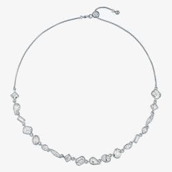 Ted Baker JULIE Silver Tone Plated Multi Cut Crystal Necklace TBJ4200-01-02