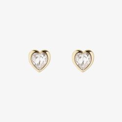 Ted Baker Han Gold Tone Crystal Heart Stud Earrings TBJ1654-02-02