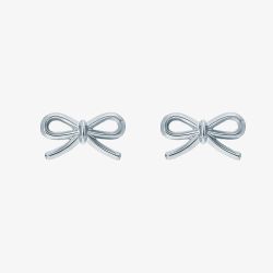Ted Baker Brooke Silver Tone Mini Bow Stud Earrings TBJ4156-01-03
