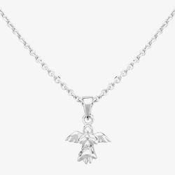 Fleur Kids Sterling Silver Angel Pendant Necklace AZP042304