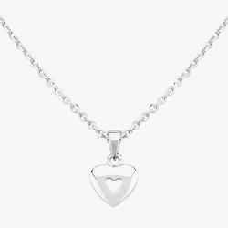 Fleur Kids Sterling Silver Heart Pendant Necklace ANP001304