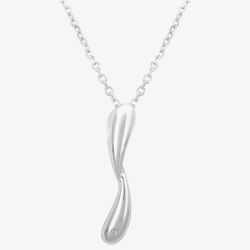 Petite Diamonds Silver Spinning Droplet Pendant DP364C(T)