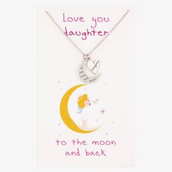 Sentiments Daughter Moon and Love Heart Pendant 17393