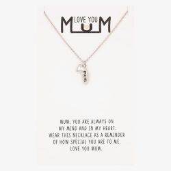 Sentiments Love You Mum Tag Pendant 13694