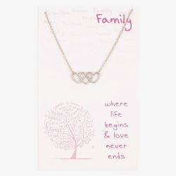 Sentiments Family Triple Intertwined Heart Necklace 16665