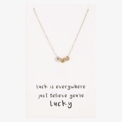 Sentiments Luck is Everywhere Multi-Tone Horseshoe Charm Necklace 18797