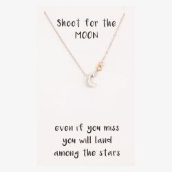 Sentiments Shoot for the Moon Multi-Tone Necklace 18790