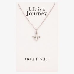 Sentiments Life is a Journey Aeroplane Pendant 12219M