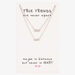 Sentiments True Friends Matching Heart Necklaces 12913