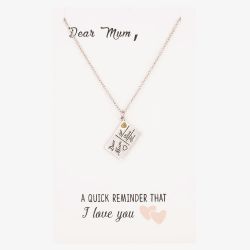 Sentiments Dear Mum I Love you Postcard Pendant 12272