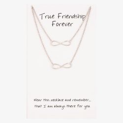 Sentiments True Friendship Forever Matching Infinity Necklaces 29929