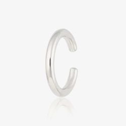 Scream Pretty Silver Rhodium Plated Plated Plain Single Ear Cuff Earrings SPECSS172