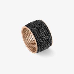 Nomination Emozioni Rose Gold Plated Black Cubic Zirconia Ring 147800/007