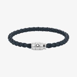 Montblanc Medium Soft Leather Avio Blue Bracelet 136013