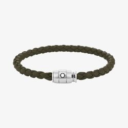 Montblanc Medium Soft Leather Khaki Bracelet 136004