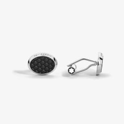 Montblanc Meisterstück Oval Black Lacquer Cufflinks 134468