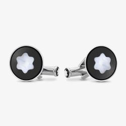 Montblanc Mother Of Pearl Snowcap Emblem Cufflinks 123810