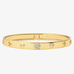 Michael Kors 14K Gold-Plated MK Logo Bangle MKC1548AN710