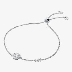 Michael Kors Sterling Silver Round Crystal Toggle Bracelet MKC1206AN040
