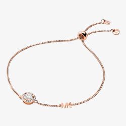 Michael Kors Rose Gold Plated Round Crystal Toggle Bracelet MKC1206AN791