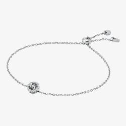 Michael Kors Sterling Silver Cubic Zirconia Logo Bracelet MKC1762CZ040