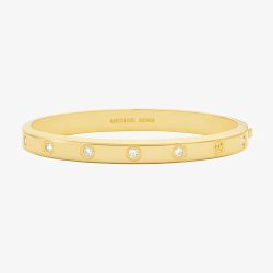 Michael Kors Yellow Gold Tone Plated Cubic Zirconia Logo Bangle MKJ8650710