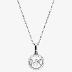 Michael Kors Custom Sterling Silver Logo Starter Necklace MKC1108AN040