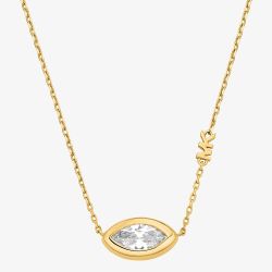 Michael Kors Yellow Gold Tone Plated Marquise Cut Cubic Zirconia Pendant MKJ8676710