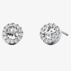 Michael Kors Custom Kors Sterling Silver Pavé Logo Stud Earrings MKC1033AN040