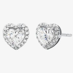 Michael Kors Brilliance Silver Heart Cluster Stud Earrings MKC1519AN040