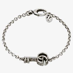 Gucci GG Marmont Silver Double G Key Bracelet YBA63220700201