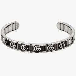 Gucci GG Marmont Silver Open Bangle YBA551903001