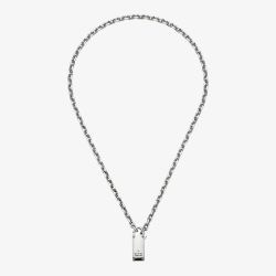 Gucci Trademark Sterling Silver Padlock Chain YBB79634200100U