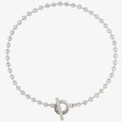 Gucci Boule Silver Stripe Beaded Choker Necklace YBB6027360010