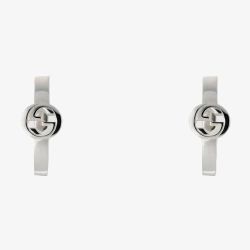 Gucci Gucci Interlocking Silver 17.5mm Hoop Earrings YBD79632300100U
