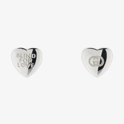 Gucci Blind For Love Silver Stud Earrings YBD85402200100U