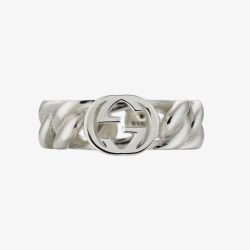 Gucci Interlocking Sterling Silver 7mm Ring YBC84362700101