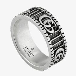 Gucci GG Marmont Silver Double G Ring YBC551899001
