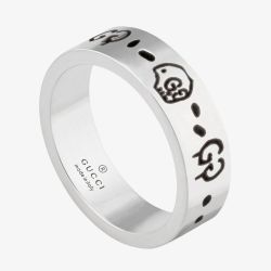 Gucci Ghost Silver 4mm Ring YBC4779320010