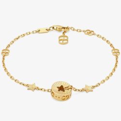 Gucci Icon 18ct Yellow Gold Star Bracelet YBA729370001016