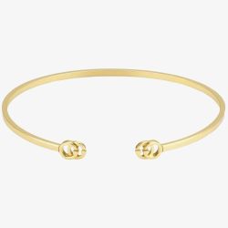 Gucci GG Running 18ct Yellow Gold Cuff Bangle YBA481663001