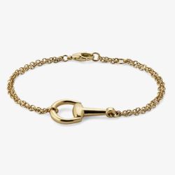 Gucci Horsebit 18ct Yellow Gold Chain Bracelet YBA79581200101