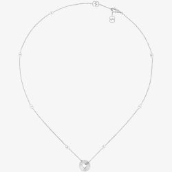 Gucci Icon 18ct White Gold Heart Necklace YBB72937300200U