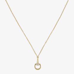 Gucci Horsebit 18ct Yellow Gold & Diamond Pendant YBB83232100200U