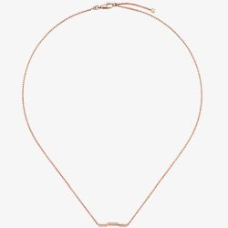 Gucci 18ct Rose Gold GUCCI Link to Love Bar Necklace YBB66210800200U