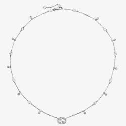 Gucci Interlocking 18ct White Gold Diamond Necklace YBB72940200300U