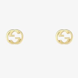 Gucci Interlocking 18ct Yellow Gold Stud Earrings YBD74854300200U