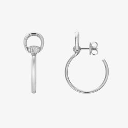 Gucci Horsebit 18ct White Gold Diamond Drop Earrings YBD83775700100U