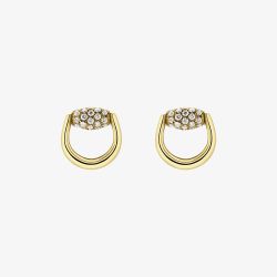 Gucci Horsebit 18ct Yellow Gold & Diamond Stud Earrings YBD86144800100U